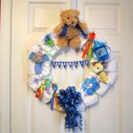 baby diaper wreath