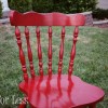 red Krylon paint chair red Krylon paint chair