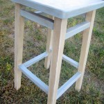 side chalk paint stencil stool