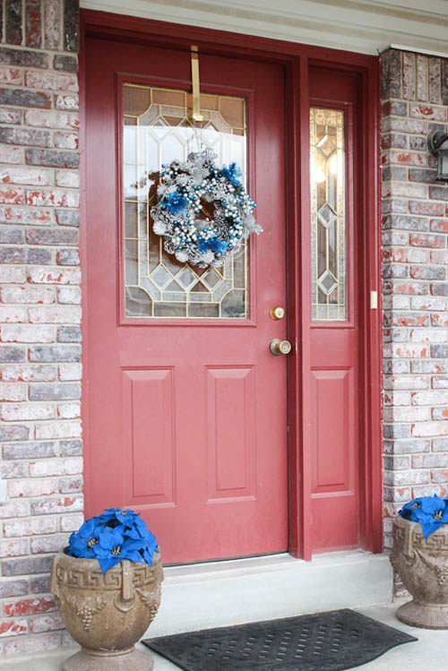 front porch winter wreath