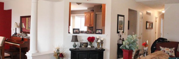 foyer console table painted black