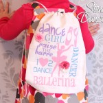 stenciled dance bag