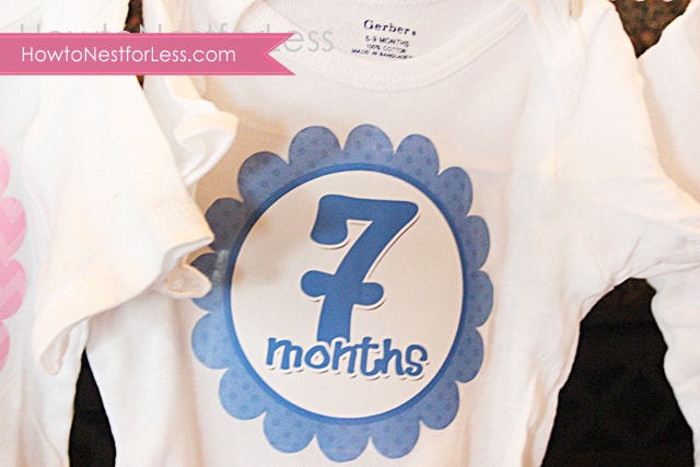 PhotoAMonth Baby Onesies {free printables} How to Nest for Less™