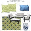 blue and green outdoor idea