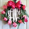 wood monograms giveaway wreath
