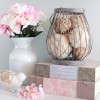 burlap and twine wrapped styrofoam balls