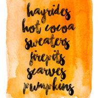 Fall Watercolor Printable