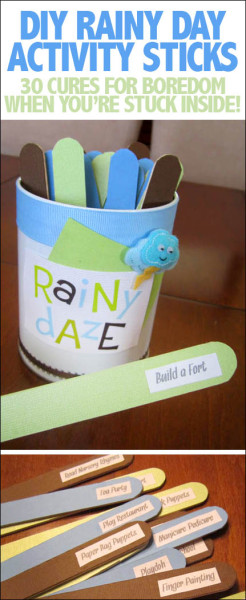 rainy day activity sticks