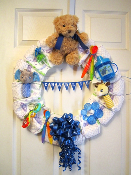 Welcome Baby Shower and Hospital Door Wreath