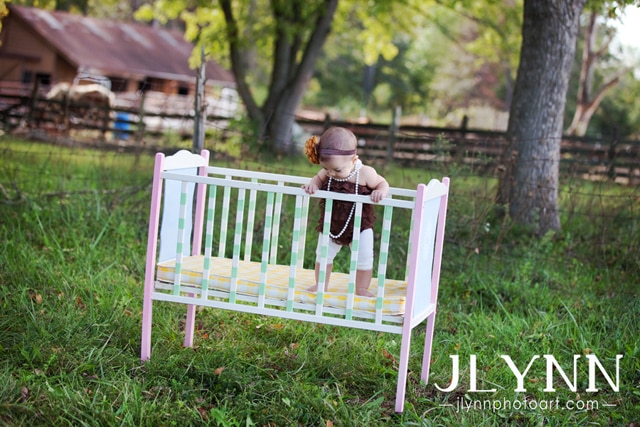 Chalk painted clearance crib