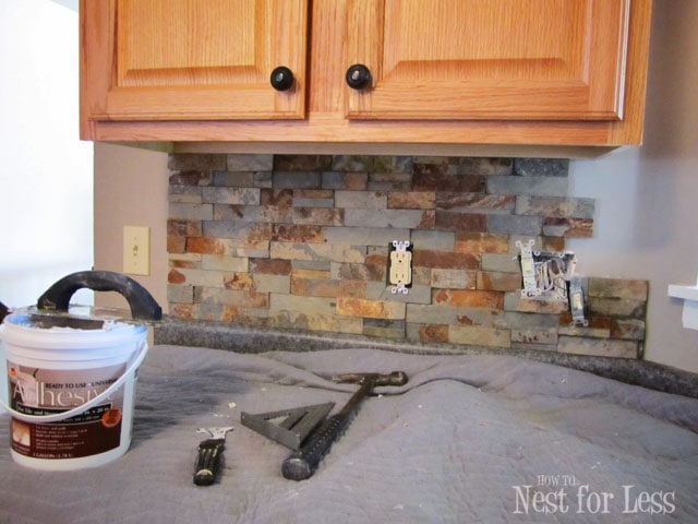 Stone Kitchen Backsplash  How to Nest for Less™