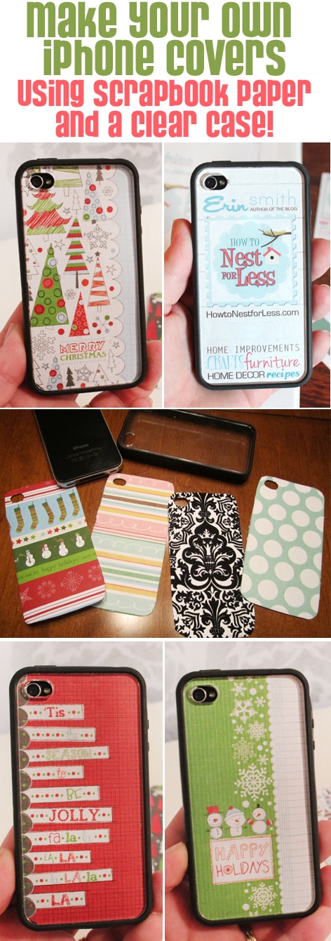 On the Cheap Scrapbook Paper iPhone Covers How to Nest for Less