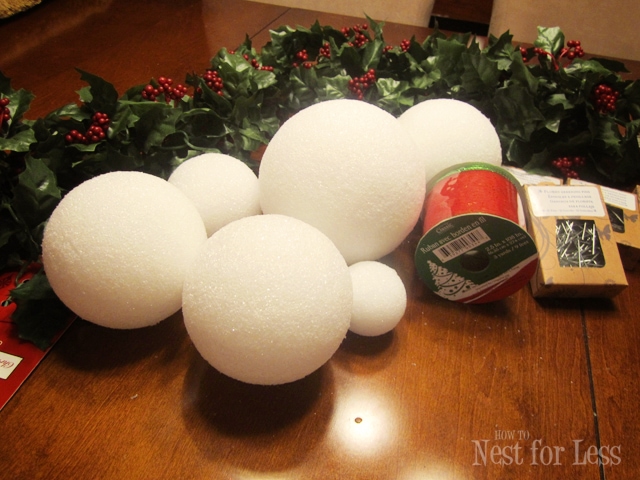 Oversized Mistletoe Balls of STYROFOAM™ Brand Foam - How to Nest for Less™