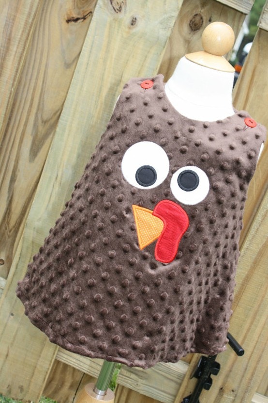 A textured brown turkey dress.