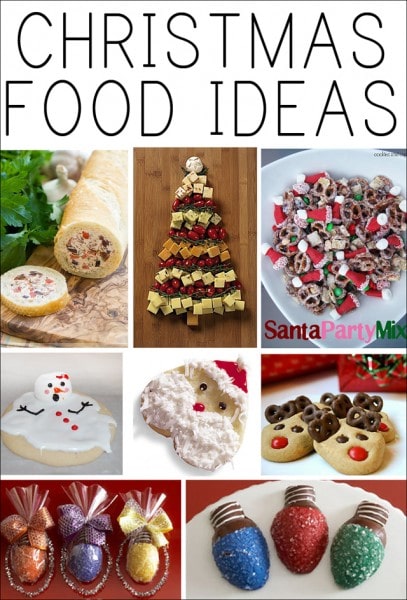 Christmas food ideas poster.