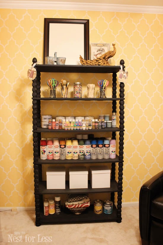 Organizational Overhaul: Painted Shelves for the Craft Room