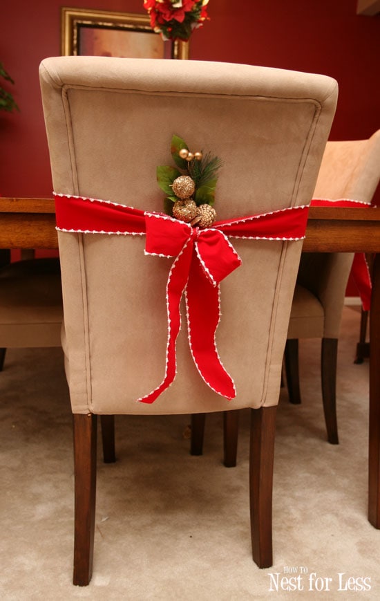 Pinterest Project: Parson Chair Covers for Christmas - How to Nest for ...