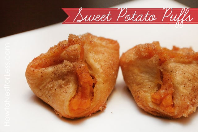 Sweet potato puffs poster.