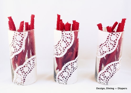 Doily Vases {From Design, Dining + Diapers}