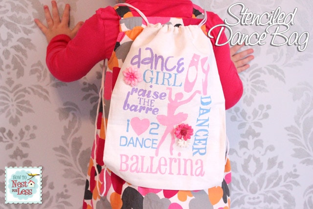 Canvas Dance Bag: Create a Stencil Using Stickers!