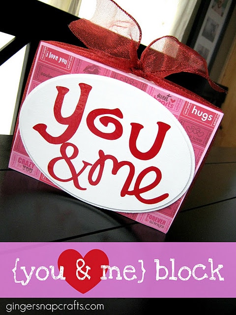You & Me Block {from Ginger Snap Crafts}