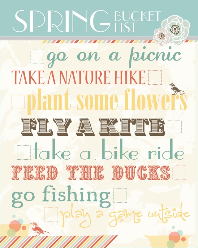 Spring Bucket List