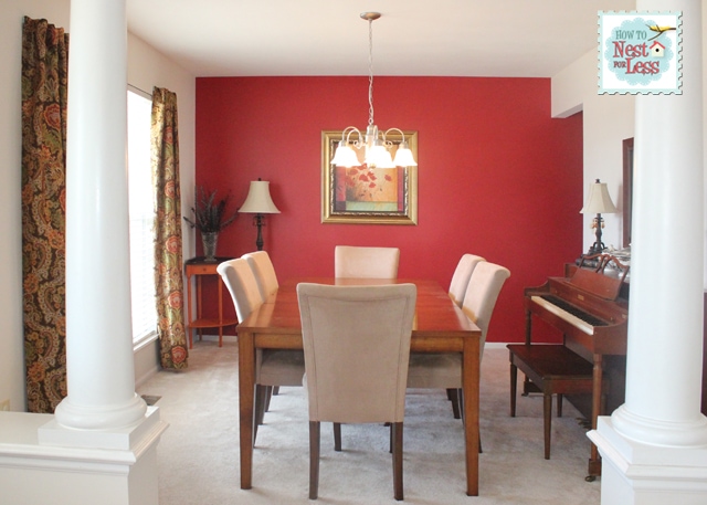 living room dining room columns