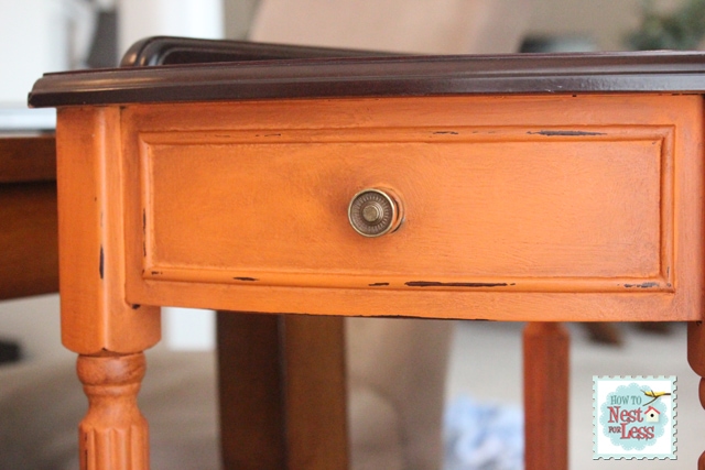 Barcelona Orange Corner Table {with Annie Sloan Chalk Paint}