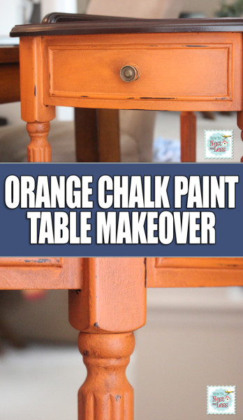 orange chalk paint table