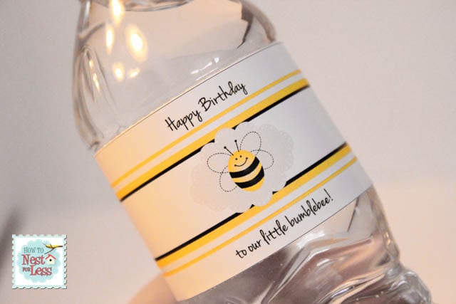 Birthday Buzzin  Printable water bottle labels, Free birthday