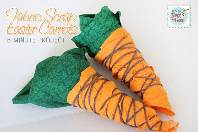 Fabric Scrap Decorative Easter Carrots