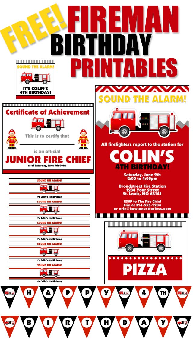 Fire Truck Birthday Party With FREE Printables How To Nest For Less 