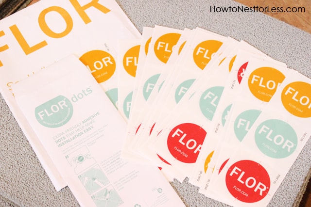 The directions on how to install the tiles and some Flor stickers.