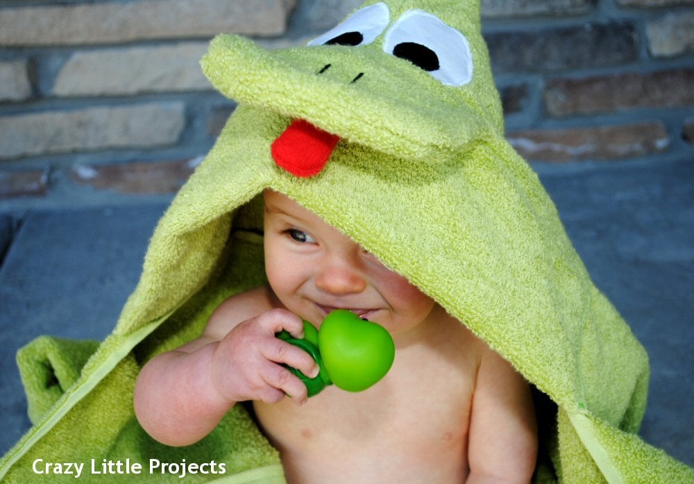 DIY Hooded Frog Towel {Guest Post from Crazy Little Projects}