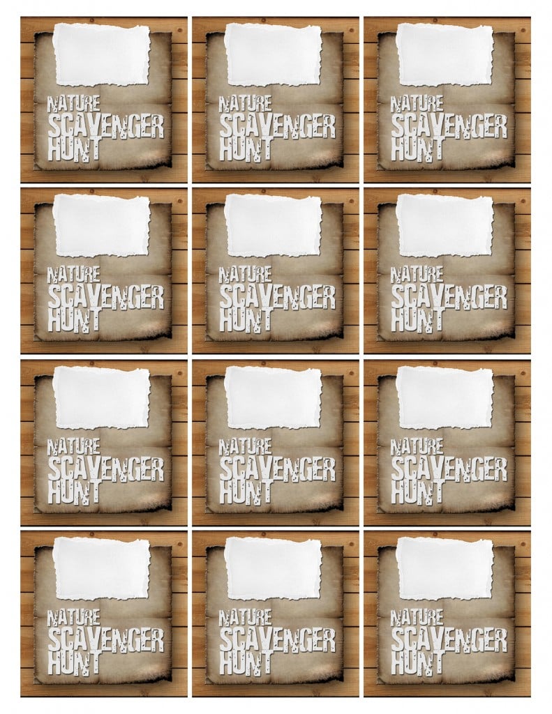 Scavenger hunt printable.