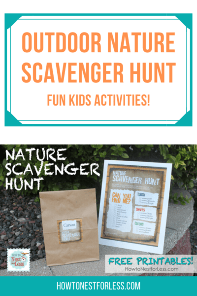 The most fun outdoor nature scavenger hunt for kids!