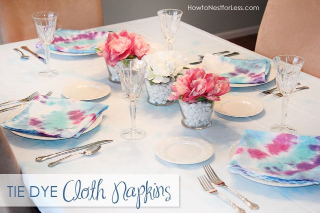 Tie Dye Summer Party {Wreath & Cloth Napkins}