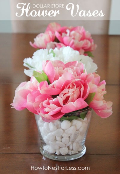 Dollar Store Flower Vase Centerpieces