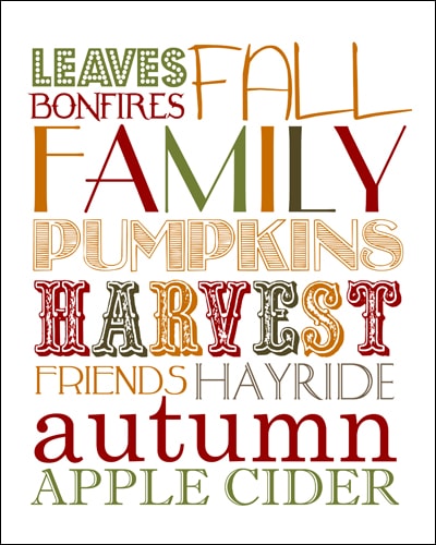 Fall printable.