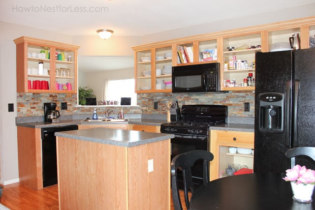 kitchen view cabinets no doors