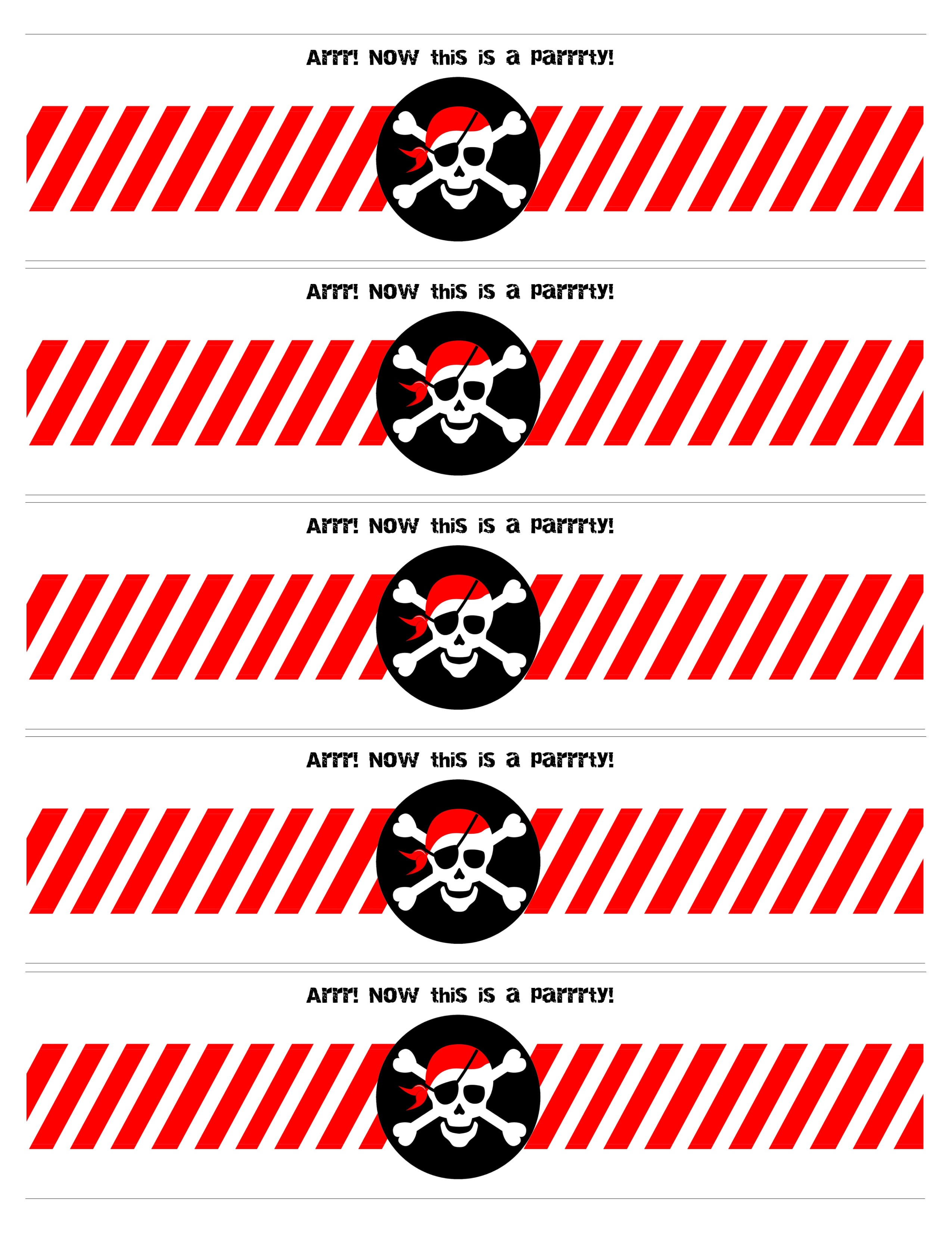 free printable pirate party decorations