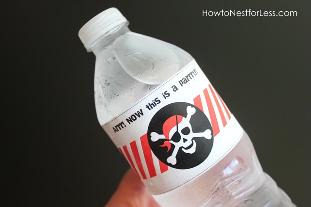 pirate water bottle labels