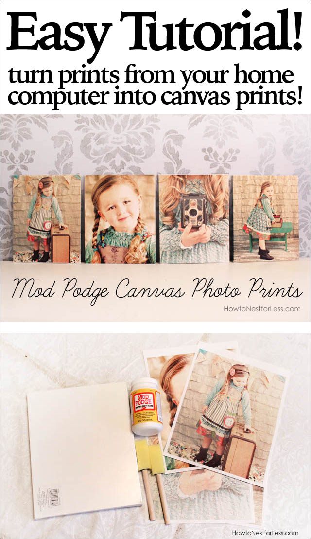 Mod Podge Canvas Photo Prints - How to Nest for Less™