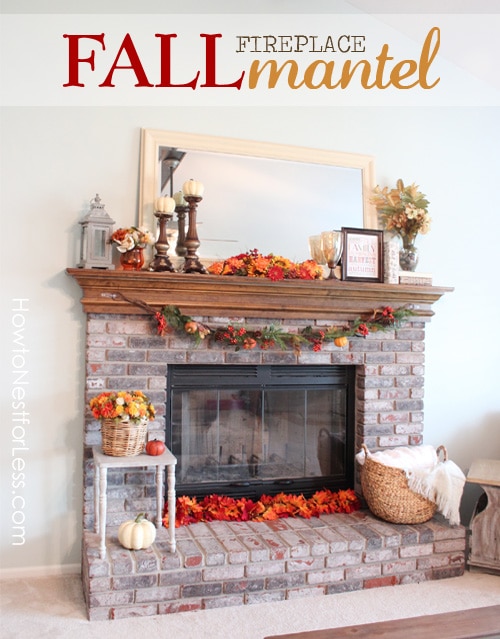 Fall Fireplace Mantel poster.