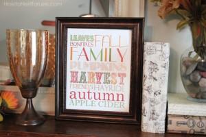 Fall Mantel Makeover And Free Printable - How to Nest for Less™