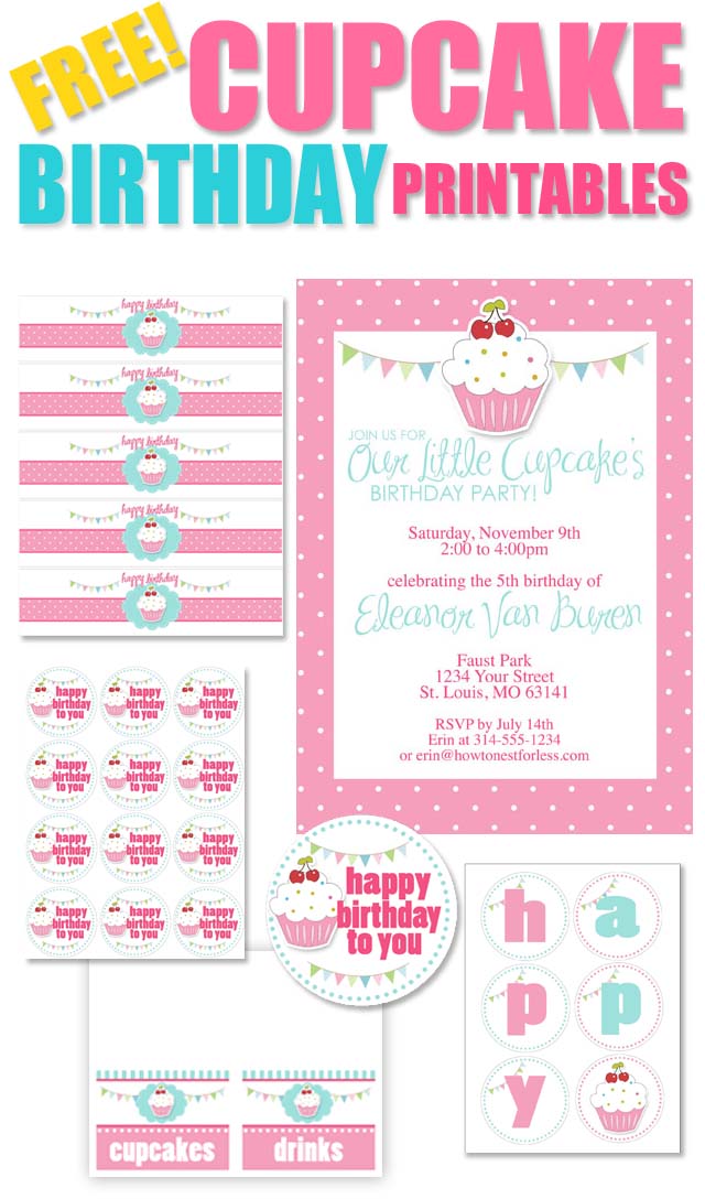 Cupcake Birthday Party With FREE Printables How To Nest For Less 
