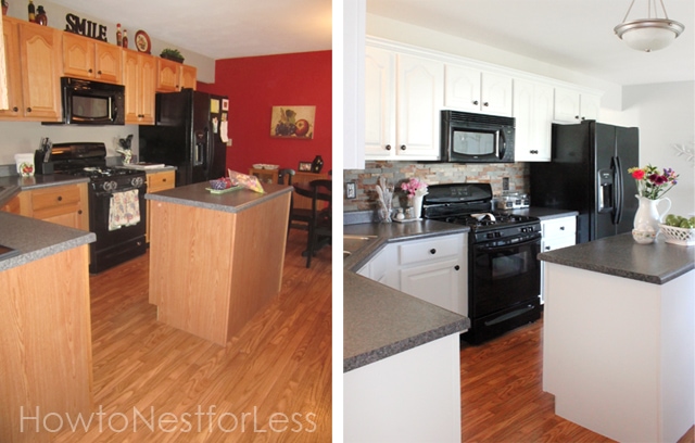 before and after kitchen makeover