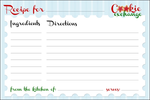 A free printable recipe card.