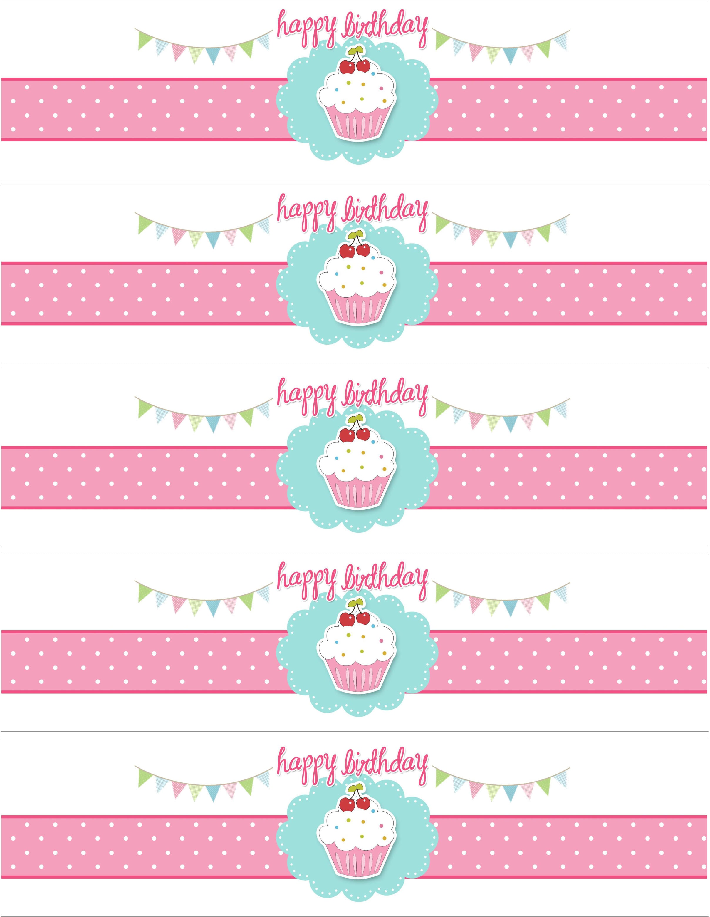 Birthday Water Bottle Labels Template Free