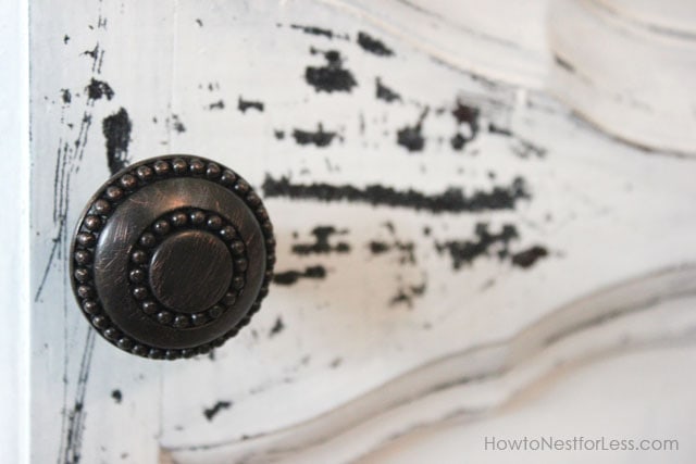 Painted Foyer Credenza {using Miss Mustard Seed’s Milk Paint}